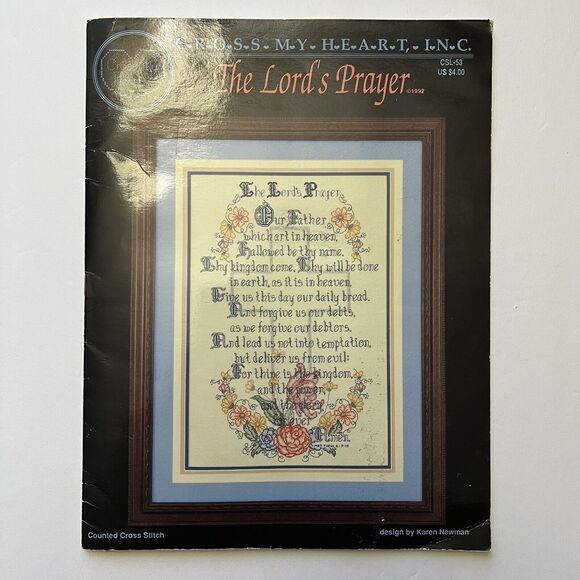 Cross My Heart Other - Cross My Heart The Lords Prayer Cross Stitch Pattern CSL 53 By Karen Newman